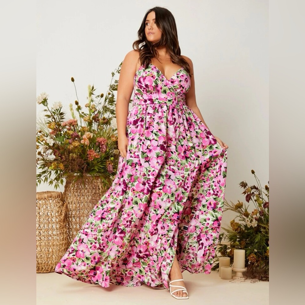 Tank top floral maxi dress